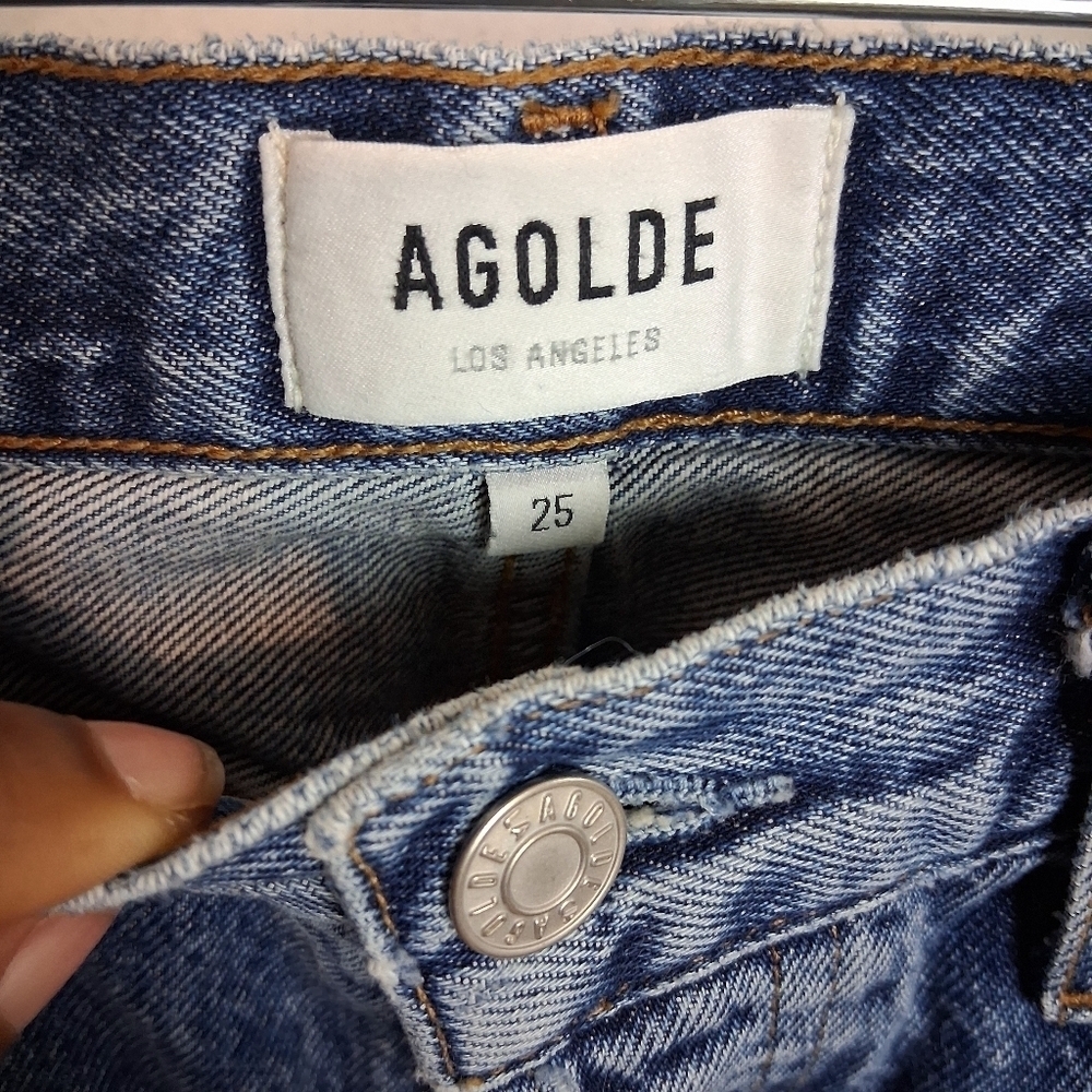 AGOLDE Ripley Mid Rise Straight Jeans in Forfeit Size 25 - Picture 6 of 11